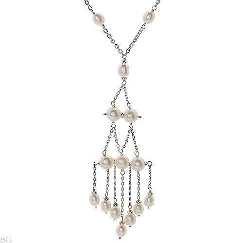 Necklace  Genuine Freshwater Pearl in 925 Sterling Silver
