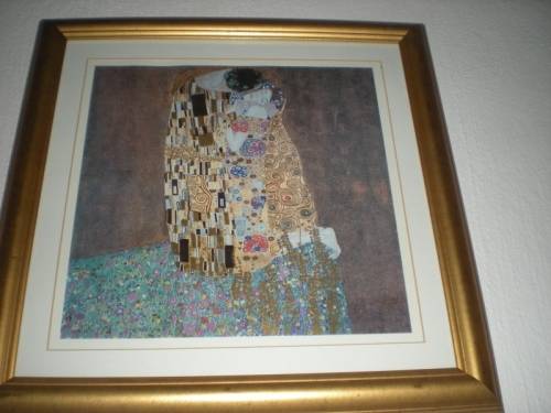 Print from Austrian Gallery Belevedere of the Famous Gustav Klimt Painting - The Kiss