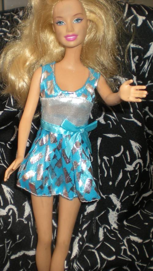 Barbie Fashion House -  Clothes, Handmade, Clothing - Blue Dress