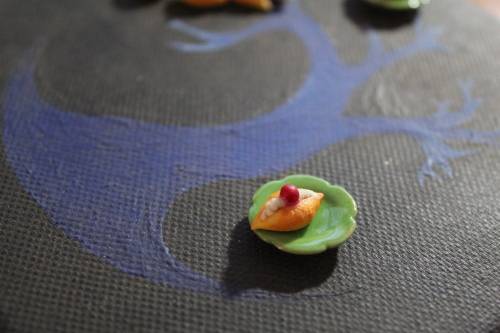Miniature Food, Re-ment, Collectable Dollhouse Miniature, Eclairs on Plate