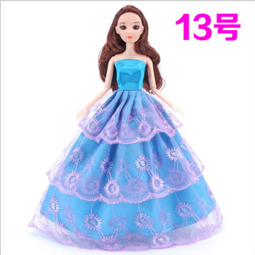 Barbie Fashion House -  Clothes, Handmade, Clothing - Blue Ball Gown Dress
