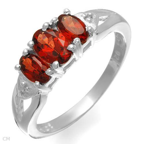 Special - Genuine Diamonds and Garnets Crafted in 925 Sterling silver-