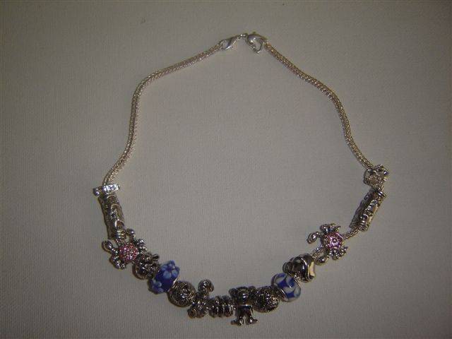 FREE SHIPPING  PANDORA  Necklace with 15 stunning beads