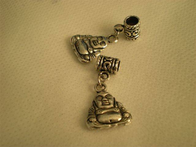 Buddha Dangling Silver bead fits most European Charm Bracelets