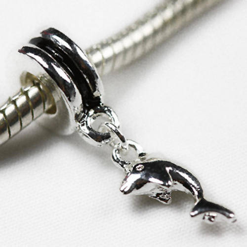 Dolphin Dangling Bead fits most European Charm Beads System