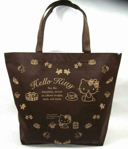 Hello Kitty, Reusable Shopping bag in Brown, Teatime