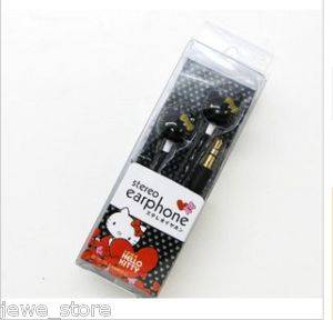 Hello Kitty Earphones, Black and Gold