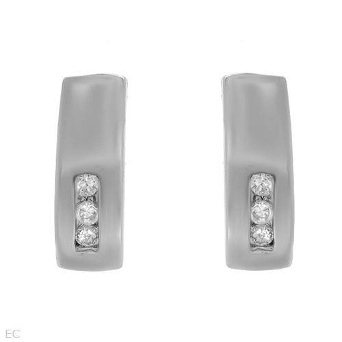 Lovely Earrings With Cubic Zirconia Well Made in 925 Sterling