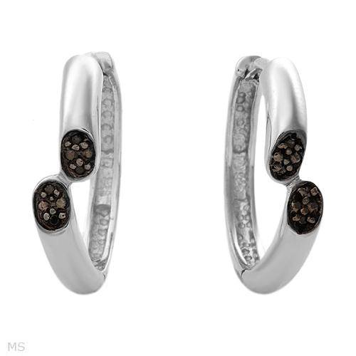 LAST ONE! Stunning Earrings With Genuine Diamond Well Made in 925 Sterling