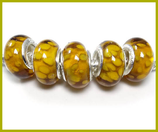 On Special - Bead, Honey Colour - Murano Style Beads