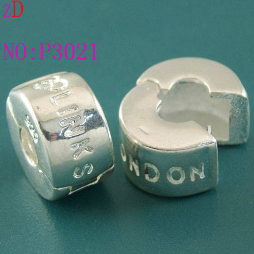925 Sterling silver Plated Bead, Stopper Bead, Clip Lock "Links London"
