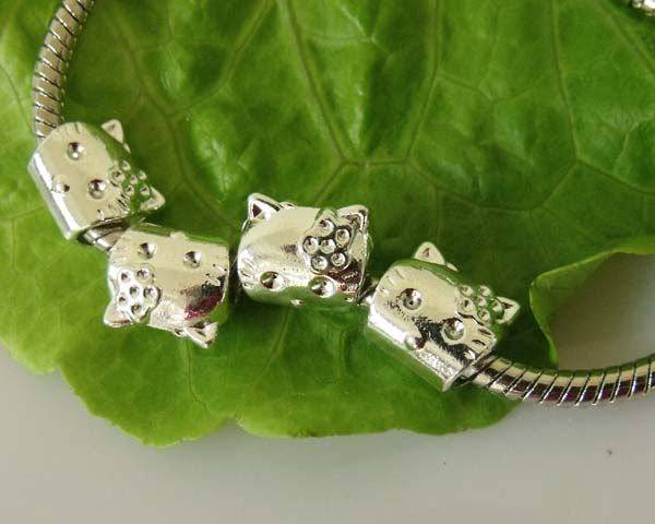 Hello Kitty Shiny Silver bead fits most European Charm Bracelets