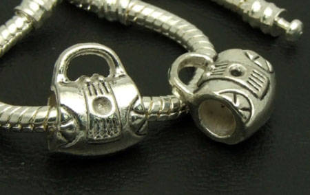 Tibetan Silver Bead - BAG, fits most European Charm Bracelets