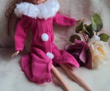 Barbie Fashion House -  Clothes, Handmade, Pink Coat