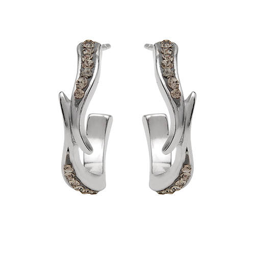 Lovely Hoop Earrings with Cubic Zirconia