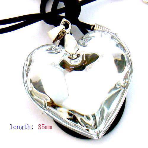Lovely Necklace with Big Crystal Heart / Pendant