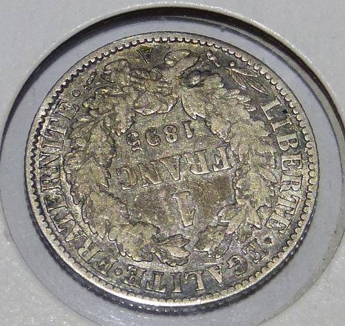 !!!!1895 SILVER 1 FRANK!!!! VERY OLD,VERY RARE. GRAB IT NOW AT R1 START