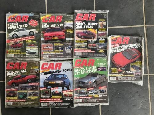 7 X CAR MAGAZINE FROM 1992