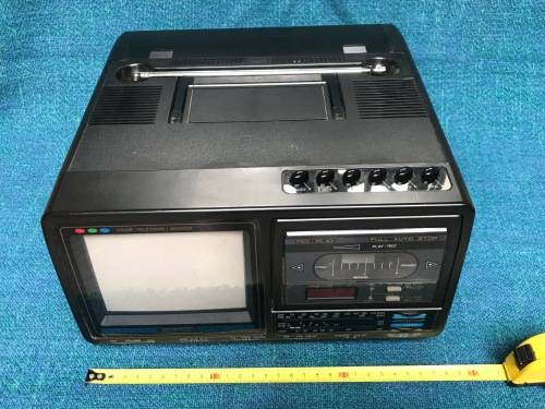 INTERVISION TV RADIO CASSETTE COMBI,  VINTAGE COLLECTORS ITEM