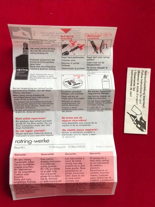 Rotring Indian-Ink drawing instrument , vintage