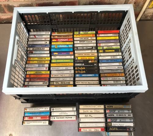 Vintage music tapes 96 tapes , collectors item, mixed music ,tape