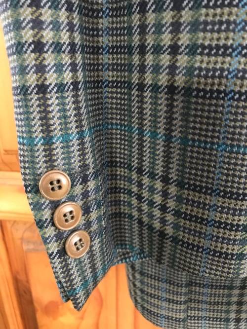 Roy Robson Men`s checkered jacket and grey trousers ,Made in West Germany, size 52 + tie