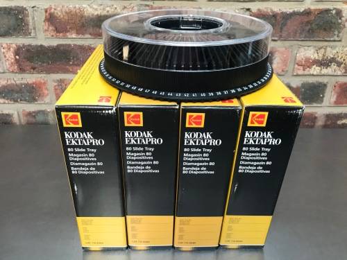 Kodak Ektapro Carousel / S-AV 2000 Projector Slide Tray / Magazine (Lot of 4 trays)