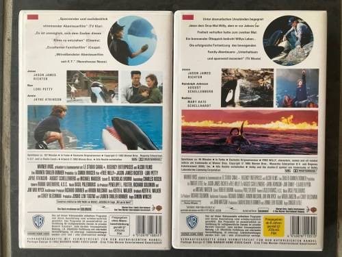 VHS Movie Lot 5 , 2 x movie in german language, Free Willy, Orca, Free Willy 2