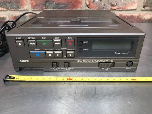 Bauer VHS Tape Cassette Recorder / Player, portable , VRP 30 , rare, in working condition