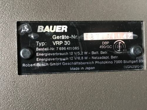Bauer VHS Tape Cassette Recorder / Player, portable , VRP 30 , rare, in working condition