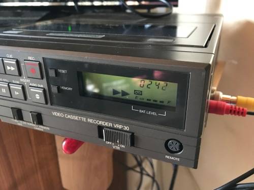 Bauer VHS Tape Cassette Recorder / Player, portable , VRP 30 , rare, in working condition