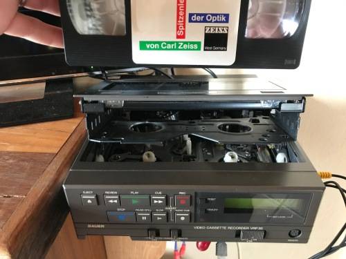 Bauer VHS Tape Cassette Recorder / Player, portable , VRP 30 , rare, in working condition