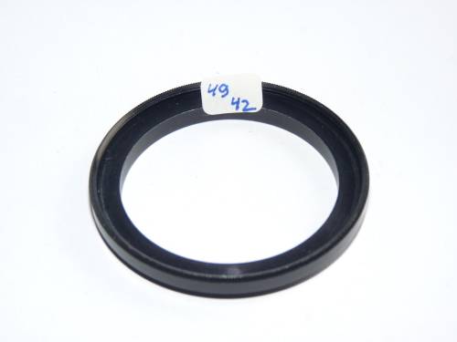 Metal Adapter Ring F 49mm to L 42mm, Filter 49mm Lens 42mm