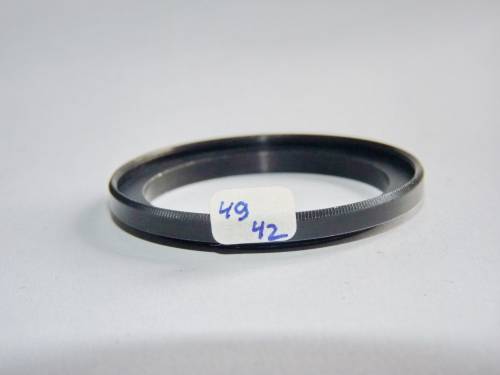 Metal Adapter Ring F 49mm to L 42mm, Filter 49mm Lens 42mm
