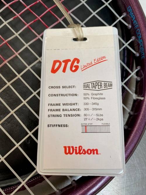 Wilson DTG Tennis Racket vintage collectors item, Konica