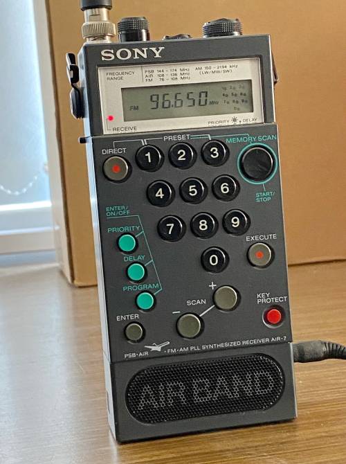 Sony Air 7 original box and instructions, working, incl. Power Adapter, Radio, Air, vintage, 1985