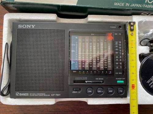 Sony ICF-7601 original box , instructions, working, 12 Band Radio, Air, vintage, 1987, like new