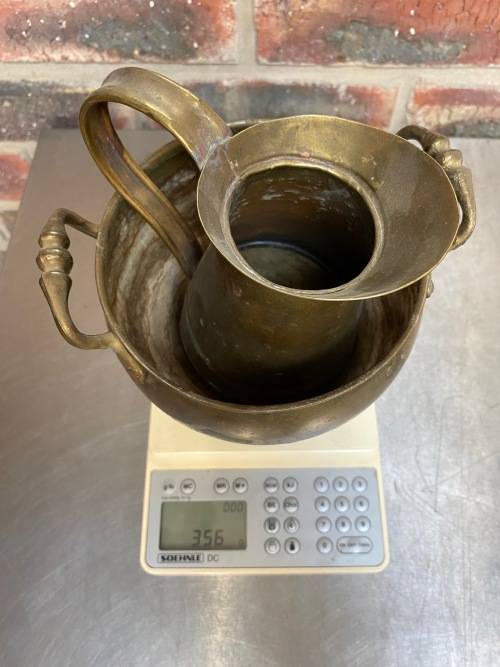 Brass Lot 1 pot and jug vintage , collectors item
