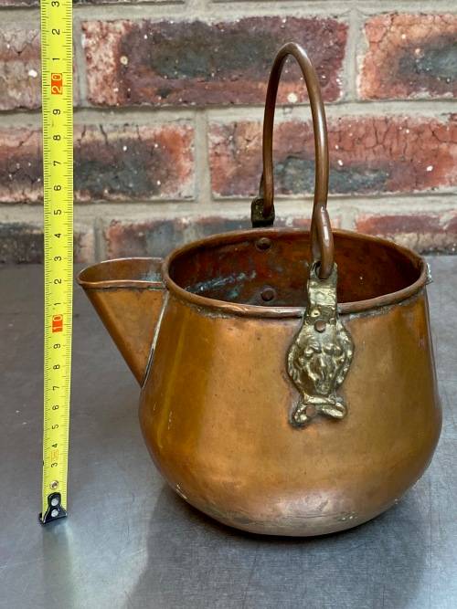 Copper can pot cauldron, vintage, collectors item,hight approx. 21cm, weight : 384gr
