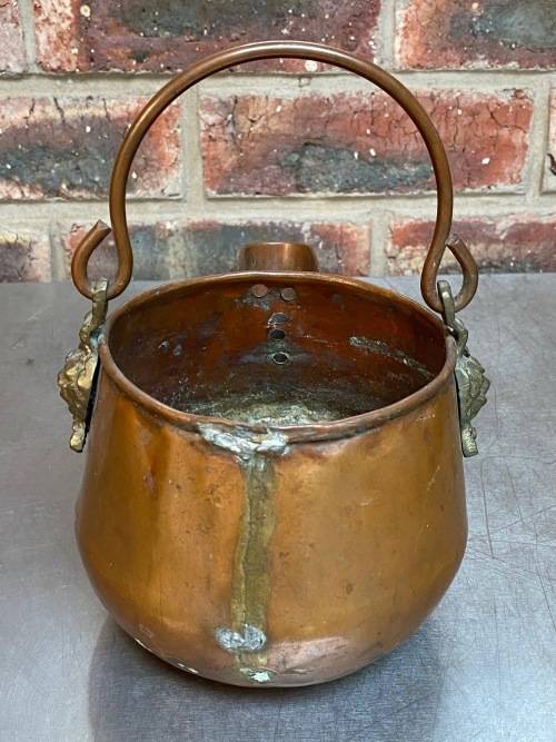 Copper can pot cauldron, vintage, collectors item,hight approx. 21cm, weight : 384gr