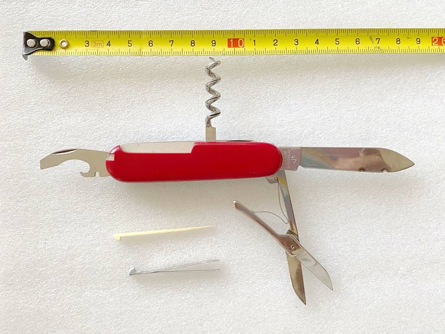 Victorinox Officier Suisse , blue and red cover, vintage pocket knife,Switzerland, collectors item