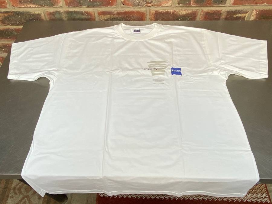 Zeiss T-Shirt white,still new,size XL ,Germany,vintage,collectors item