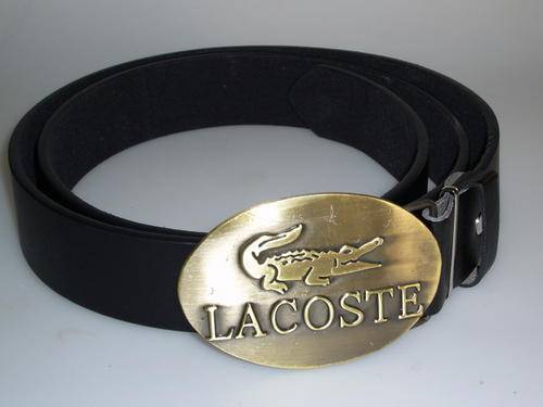 LACOSTE BELT   SIZE 120cm COLOUR: BLACK