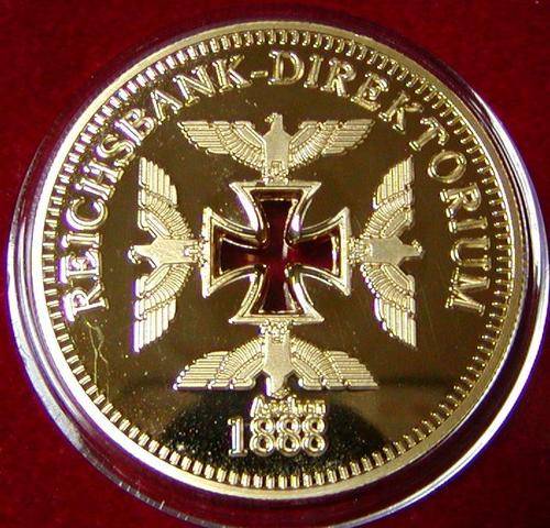 Gold Plated Germany Einigkeit  Recht Freiheit Reihsbank Direktorium