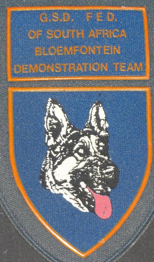 GSD FED OF SA BLOEMFONTEIN DEMONSTRATION TEAM TUPPER FLASH / NO PIN