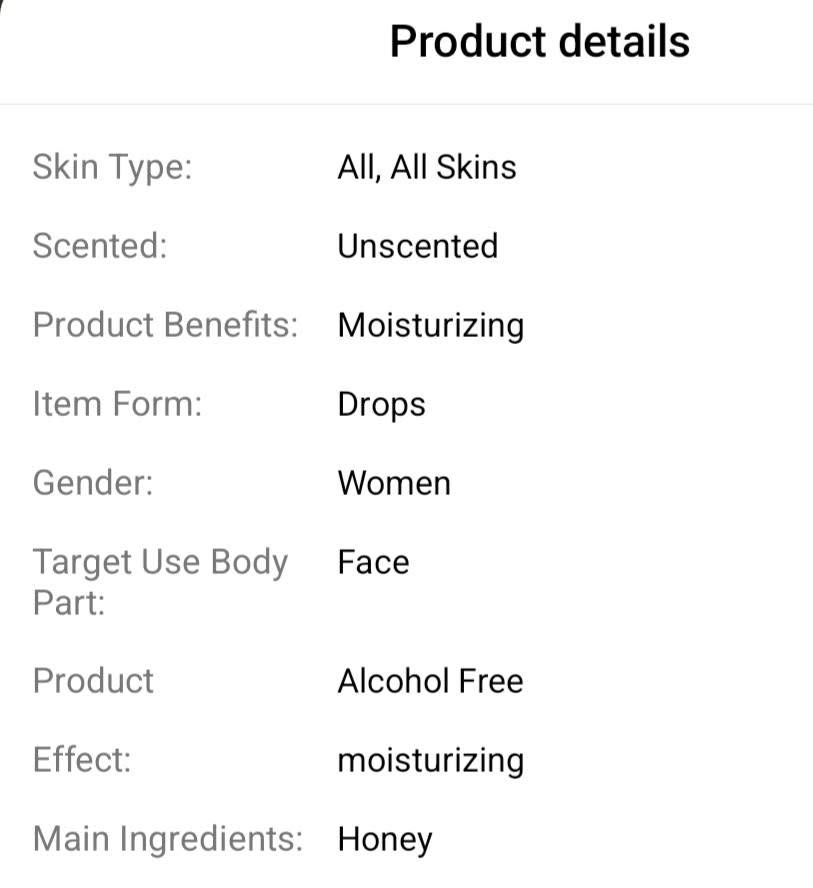 Bee venom and Honey facial serum