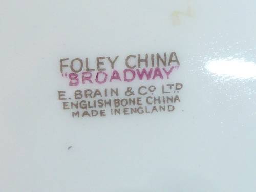 FOLEY CHINA "Broadway" cake plate, in Beautiful Condition