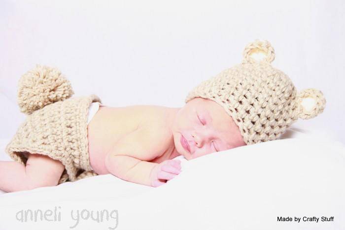 Crafty Stuff: IN STOCK Crochet Baby Teddy SET (0-3 months) perfect photo prop