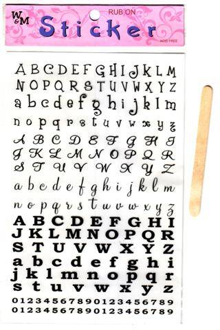 Crafty Stuff:  Rub-On's Alphabet