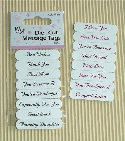 Crafty Stuff: Die Cut message tags : Love
